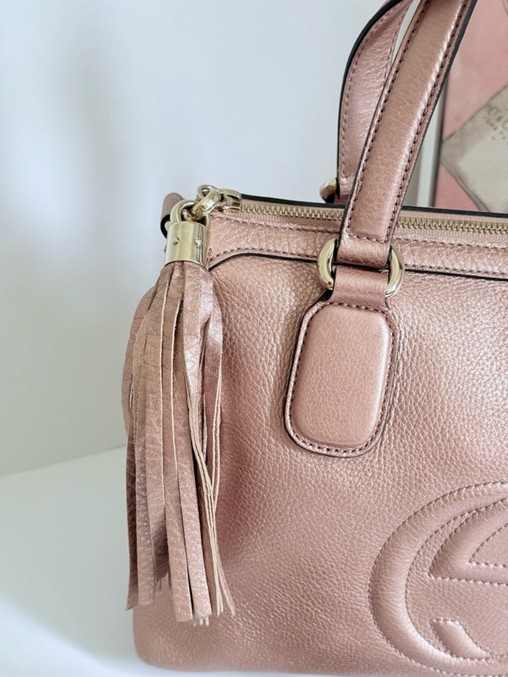 Gucci SOHO "JAPAN EXCLUSIVE "GG interlock pink Metallic π - Picture 8 of 16